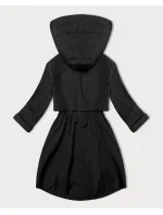 Jednoduchá černá dámská plus size bunda bez zateplení J Style (16M9257-392)