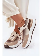 Dámské tenisky na platformě Hnědé Lelmira