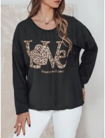 Dámská halenka LOVEGLOW v jedné velikosti tmavě šedá FashionStreet RY2697 Dámská halenka LOVEGLOW v jedné velikosti tmavě šedá FashionStreet RY2697