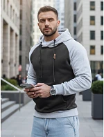 Pánská mikina s kapucí černá FashionStreet BX5935