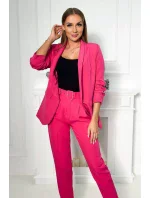 Elegantní souprava saka s kalhotami fuchsiová