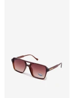 Dámské sluneční brýle se zlatým detailem hnědé