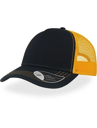 Atlantis Headwear Rapper Canvas 5 panelová síťovaná kšiltovka "Rapper Canvas" 33.6060 navy/yellow Atlantis Headwear Rapper Canvas 5 panelová síťovaná kšiltovka "Rapper Canvas" 33.6060 navy/yellow