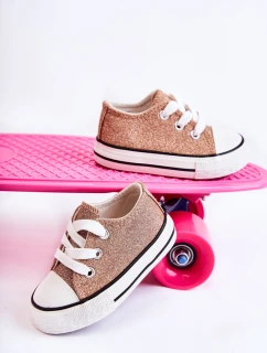 Dětské tenisky vázané Rose Gold Wella