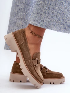 Dámské semišové mokasíny se zdobením D&A Brown