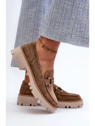 Dámské semišové mokasíny se zdobením D&A Brown