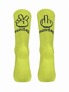 Cyklistické ponožky NORTHWAVE Sunday Monday Sock, žluté