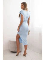 Dámské bavlněné šaty na jedno rameno s přiléhavým střihem ecru