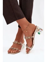 Klapky na podpatku model 225137 Step in style