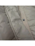 Krátká béžová dámská bunda s kapucí J Style (16M9237-62)