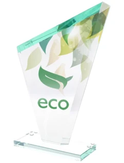 Skleněná trofej s barevným potiskem LuxorJet