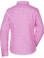 Daiber JN 637 Popelínová kostkovaná halenka tradiční styl 02.0637 purple/white Daiber JN 637 Popelínová kostkovaná halenka tradiční styl 02.0637 purple/white