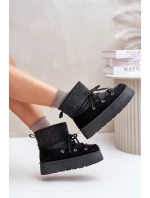 Sněhule S Šňůrkou Na Platformě Černé Mavora Sněhule S Šňůrkou Na Platformě Černé Mavora