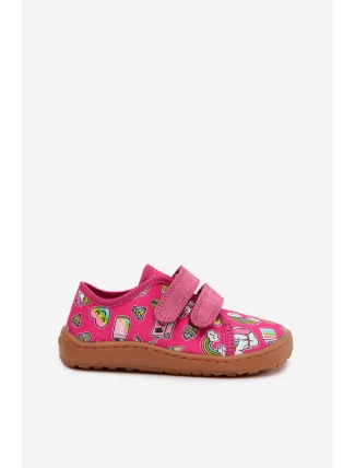 Dětské domácí papuče Barefoot Froddo Canvas G1700440-10 Fuksie Dětské domácí papuče Barefoot Froddo Canvas G1700440-10 Fuksie