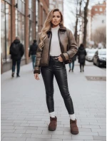 Dámská semišová bunda s ovčí kůží KASAMIRA coffee FashionStreet TY4740z Dámská semišová bunda s ovčí kůží KASAMIRA coffee FashionStreet TY4740z