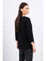 Halenka s grafikou dívky ve 3D brýlích černá