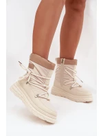 Dámské sněhule na zip Lee Cooper – béžové
