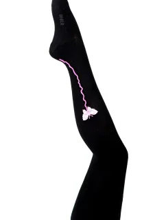 HLADKÉ PUNČOCHÁČE S LEMEM A APLIKACÍ 2-6 LET