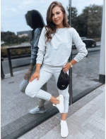 MILIAN dámská tepláková souprava světle šedá FashionStreet AY0816z MILIAN dámská tepláková souprava světle šedá FashionStreet AY0816z