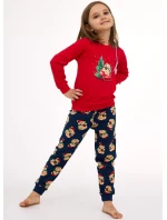 Cornette Dětské dívčí pyžamo 594/186 Teddy length/r Christmas 86-128