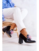 Semišové Lodičky Hadí Kůže černé Sofie Semišové Lodičky Hadí Kůže černé Sofie