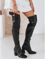 Dámské kozačky nad kolena černé FashionStreet ZY1245 Dámské kozačky nad kolena černé FashionStreet ZY1245