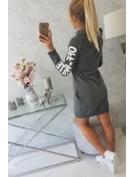 Off White šaty graphite melange Off White šaty graphite melange