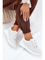 Dámské Kožené Sportovní Boty Vinceza 79532 Bílé