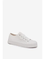 Dámské Textilní Tenisky Na Platformě Big Star RR274776 Bílé