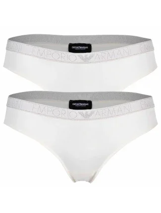 Dámské kalhotky 2PACK 163334 3F223 09210 ecru - Emporio Armani