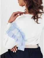 Dámská mikina FALGIT ecru FashionStreet BY1264 Dámská mikina FALGIT ecru FashionStreet BY1264