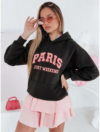 Dámská oversize mikina PARISSIA černá FashionStreet BY1453