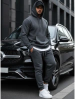 Pánská mikina s kapucí antracitová BX2085 Pánská mikina s kapucí antracitová BX2085