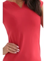 132-9 Klasické vypasované šaty - červené 132-9 Klasické vypasované šaty - červené