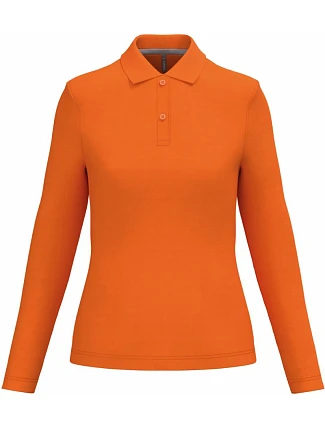Kariban K 244 Dámské piqué polo s dlouhým rukávem 20.K244 orange Kariban K 244 Dámské piqué polo s dlouhým rukávem 20.K244 orange