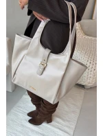 Taška shopper s přezkou NOBO BAG6010-015 světle béžová