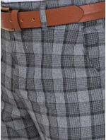 Pánské tmavě šedé kalhoty FashionStreet UX3789 Pánské tmavě šedé kalhoty FashionStreet UX3789