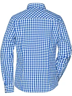 Daiber JN 616 Popelínová kostkovaná halenka s dl. rukávem 02.0616 royal/white