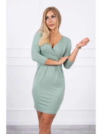 Přiléhavé šaty s průstřihem pod prsy tmavě mátové barvy Přiléhavé šaty s průstřihem pod prsy tmavě mátové barvy