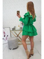 Šaty se svislými volány světle zelené Šaty se svislými volány světle zelené