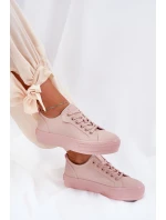 Dámské Tenisky Na Platformě Z Eko Kůže Big Star RR274A294 Růžové