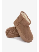 Dětské sněhule s polstrováním z kožešiny Big Star SS374020 Béžové