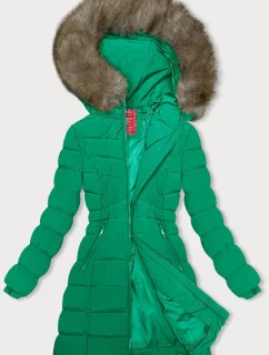 Zelená péřová dámská zimní bunda (LHD-23032)