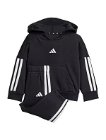 Adidas Essentials Joggers 3 Stripes Fleecová mikina s kapucí Black JD6484 Adidas Essentials Joggers 3 Stripes Fleecová mikina s kapucí Black JD6484