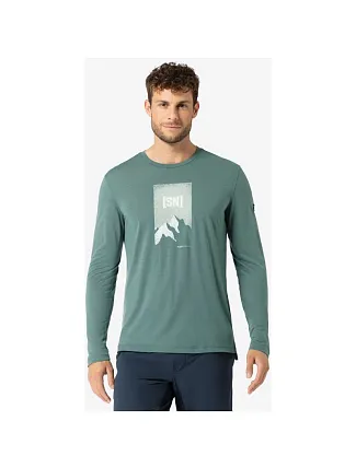 Koszulka z długim rękawem męska SUPER.NATURAL M 2 Pitch LS zielona pánské