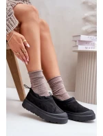 Dámské Sněhule Na Platformě S Nízkým Svrškem Černé Izamine