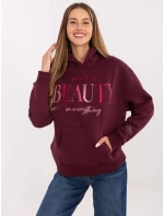 Mikina D10608BC02802A4NO maroon