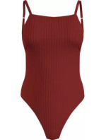 Dámské jednodílné plavky SQUARE NECK ONE PIECE KW0KW02381XNN - Calvin Klein