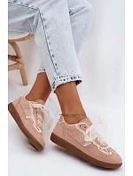 Dámské tenisky s krajkou růžové Ilrene