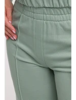 B296 Široké kalhoty s předními švy - mátové